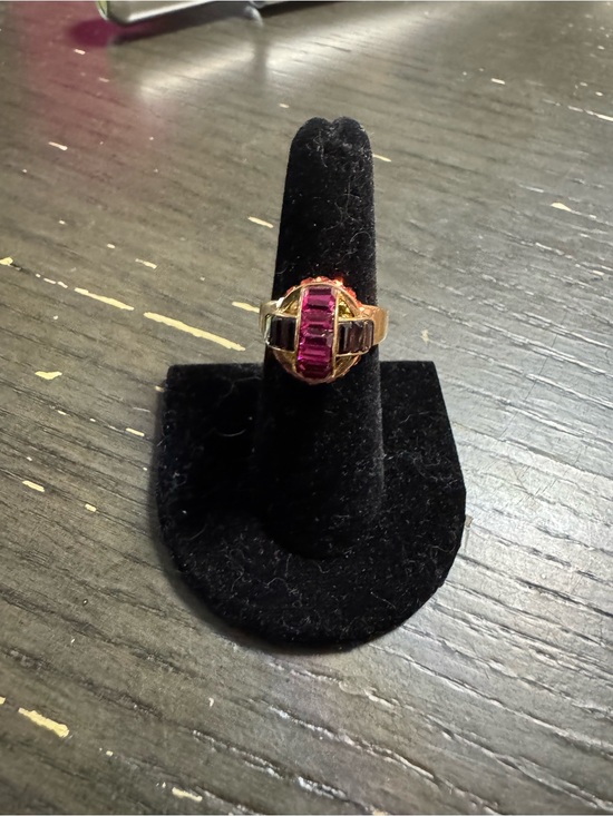 henri bendel Jewelry - Henri bendel Gold-Tone Women's Ring with Pink Gem Accents